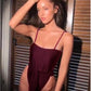 Women's Swimwear One-Piece, Spaghetti Strap Bandage Beachwear