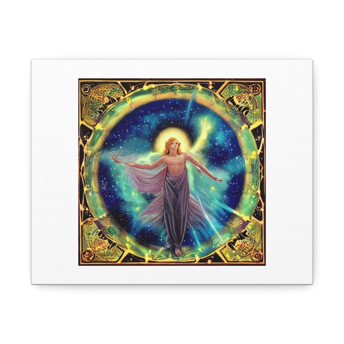 Celestial Being Religious Art Panel Print 'Designed by AI' on Satin Canvas