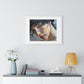 Female Portrait, Vibrant Multi-Coloured Palette Knife Painting 'Designed by AI' Framed Art Print