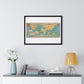 Mercator Map of the World United: A Pictorial History of Transport and Communications and Paths to Permanent Peace (1944), from the Original, Framed Art Print