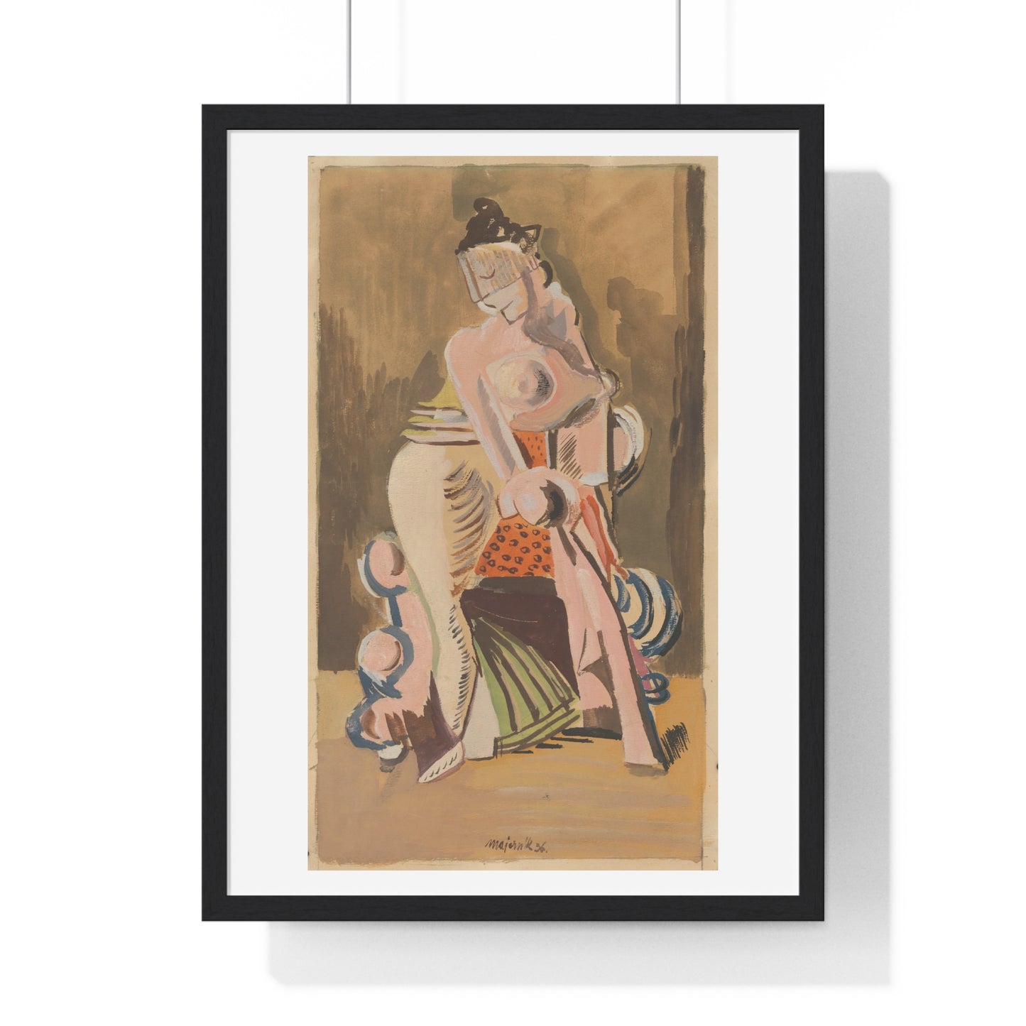 Widow (1936) by Cyprián Majerník, from the Original, Wooden Framed Print