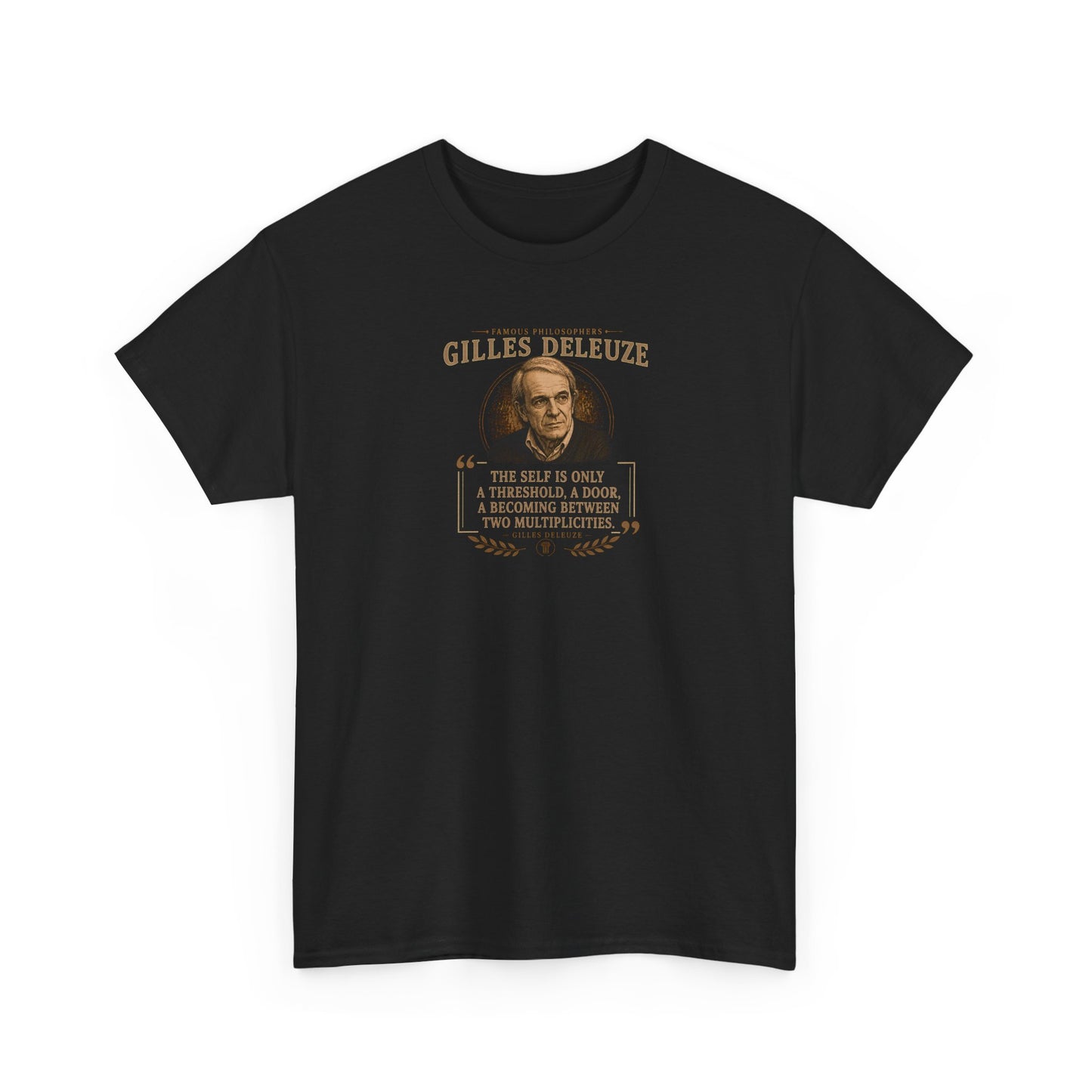 Gilles Deleuze on the Identity of Self, Philosophy Tribute T-Shirt