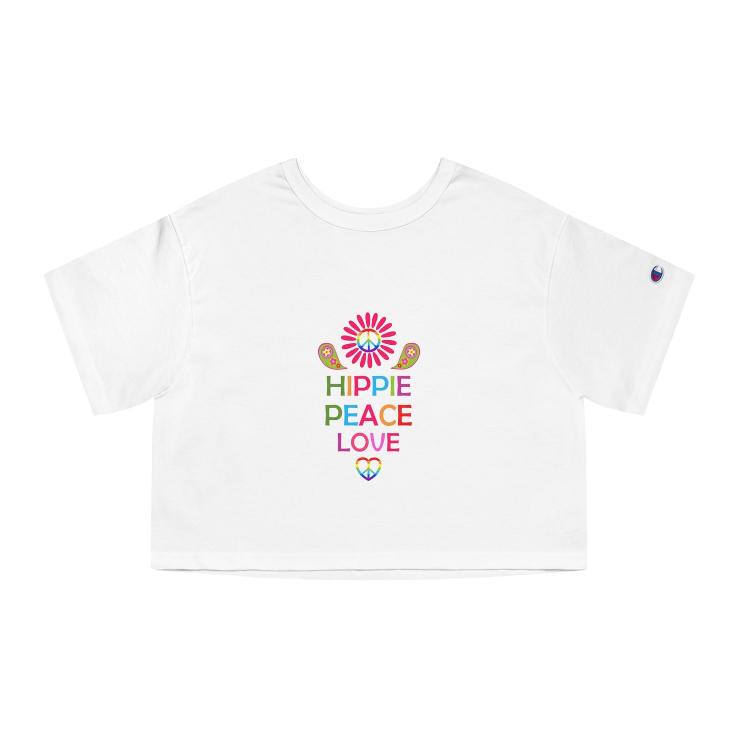 Hippie Peace Love Women's Heritage Cropped T-Shirt