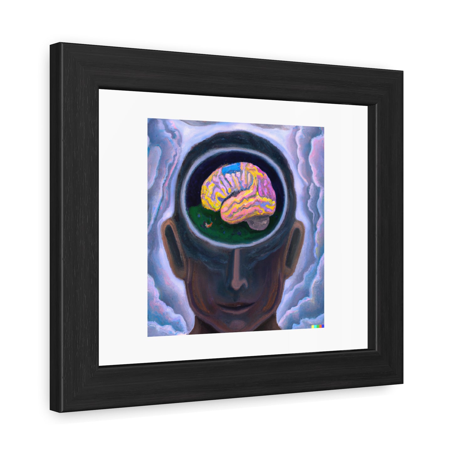 Divine Mind 'Designed by AI' Wooden Framed Print