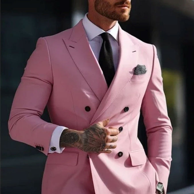 Men's Two-Piece Classic Business Suit, Plus Sizes