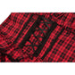 Dark in Love Rosalind Black and Red Tartan Cold Shoulder Halter Neck Dress