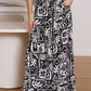 Women's Organic Print Comfortable Casual Wide-Leg Trousers