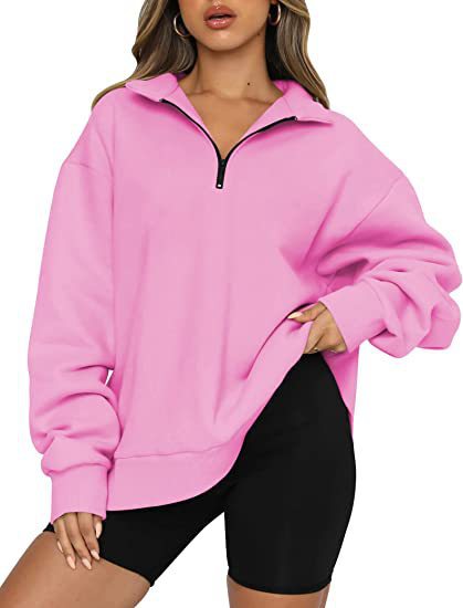 Vireous Turndown Collar Women's Sweatshirt Many Block Colours