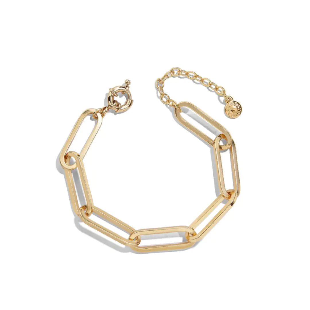 Brooklyn Bracelet, Paperclip Link Gold Chain