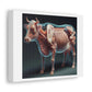 Standing Cow as a Living Scan, Art Print 'Designed by AI' on Canvas