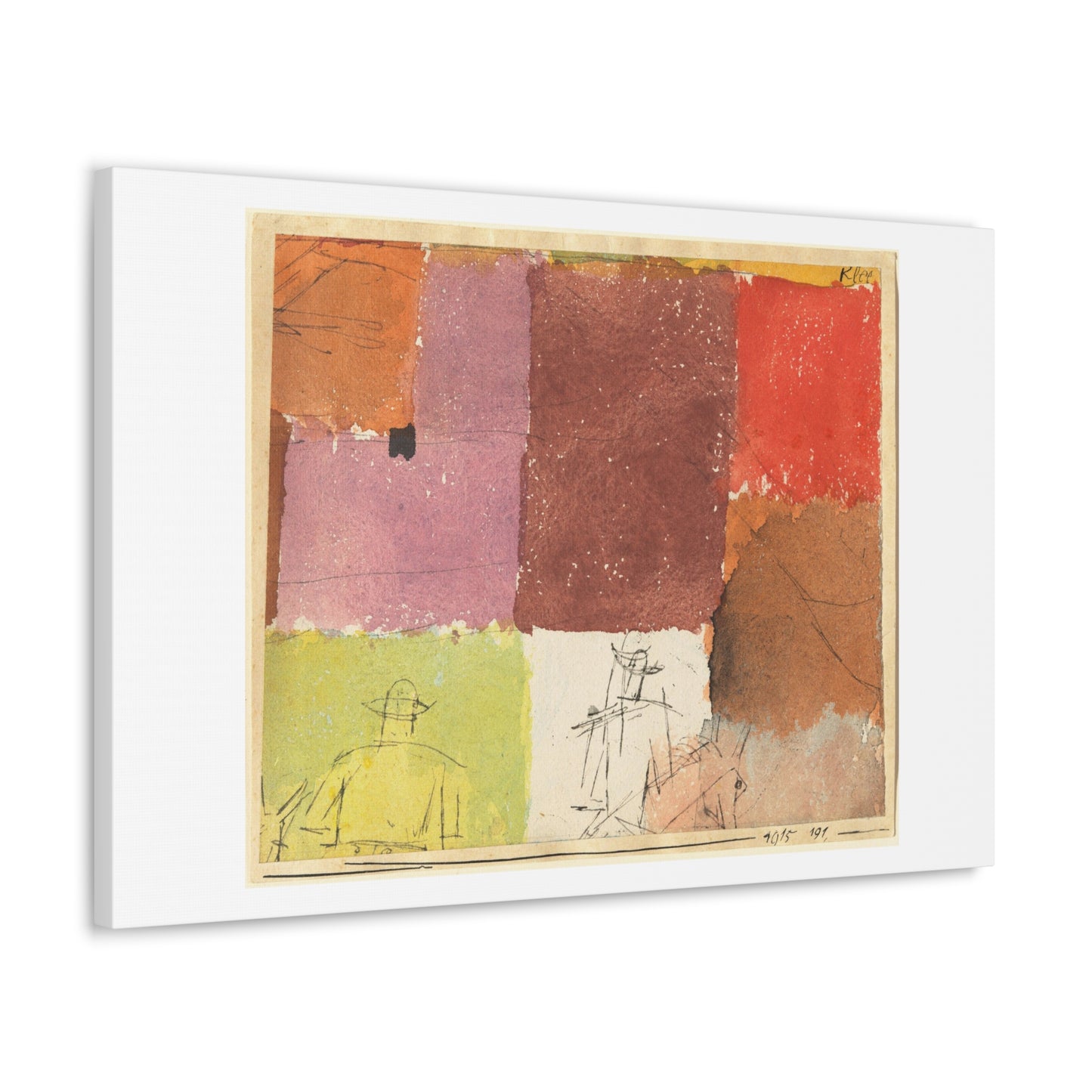 Composition with Figures (1915) by Paul Klee, Canvas Art Print from the Original