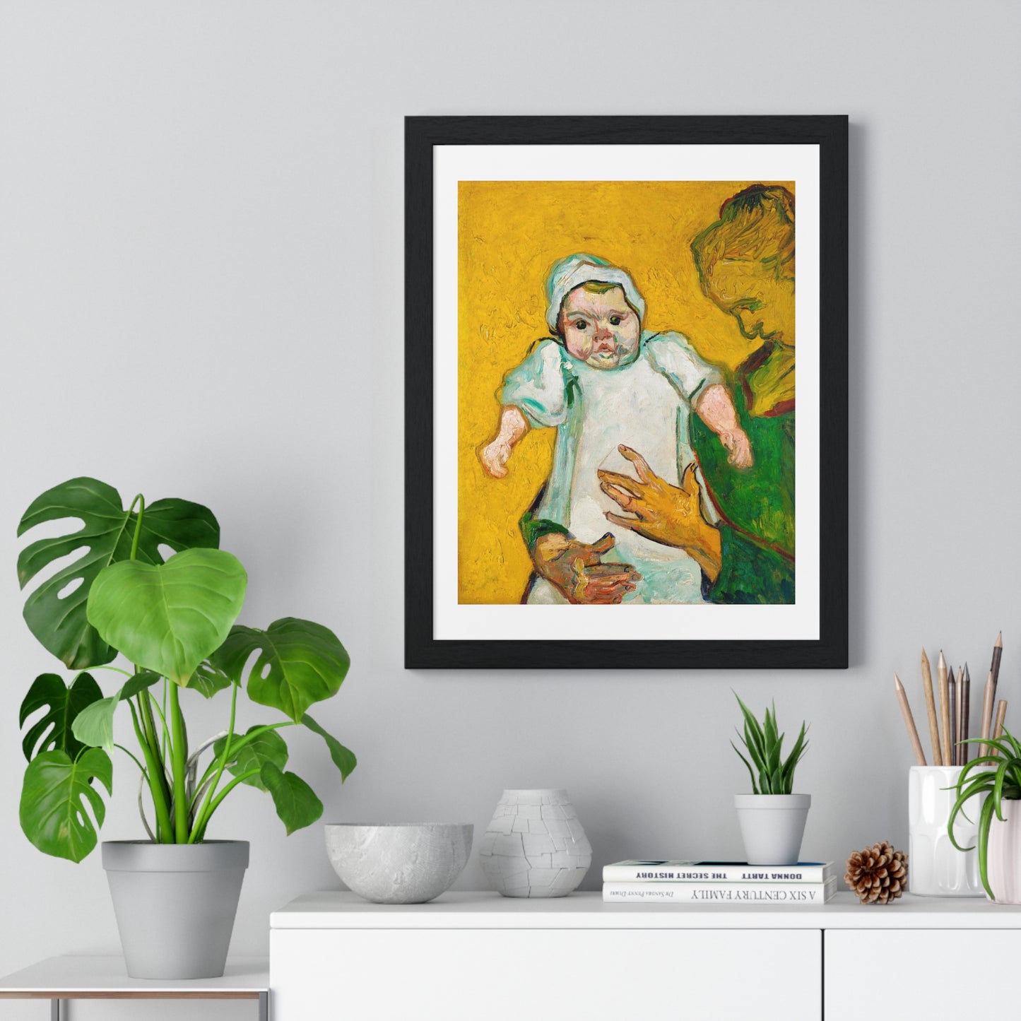 Madame Roulin and Her Baby (1888) by Vincent Van Gogh, from the Original, Framed Art Print