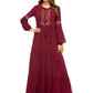 Vireous Embroidered Heritage Robe Long Dress