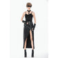 Dark In Love Punk Rib Cage Grommet Waist Cincher Belt