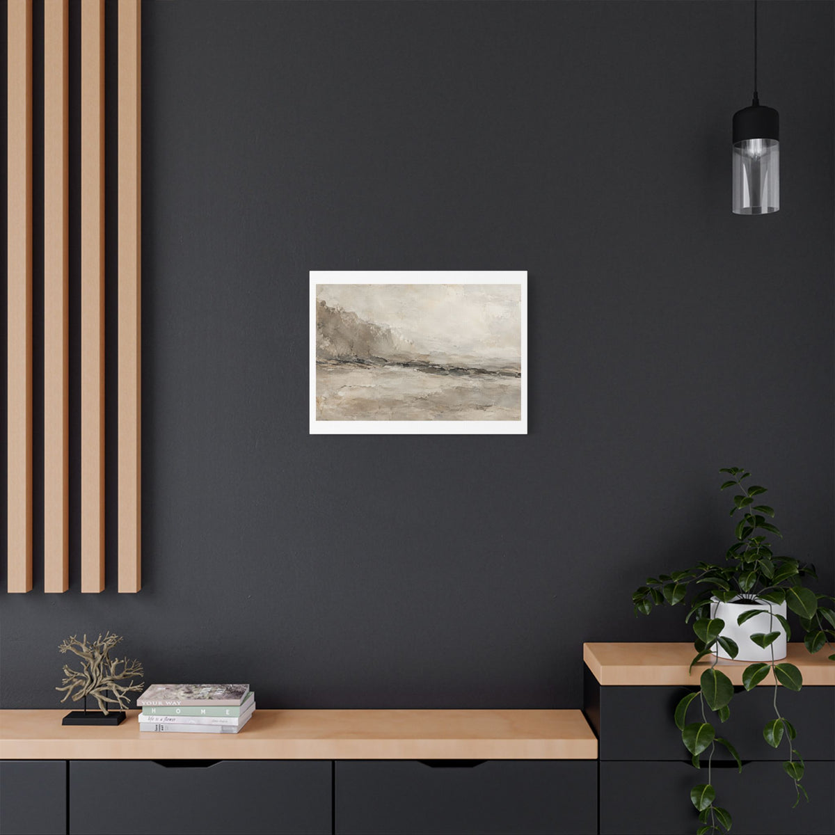 Silent Strata of Ivory and Stone, Large Decor Art Print on Canvas