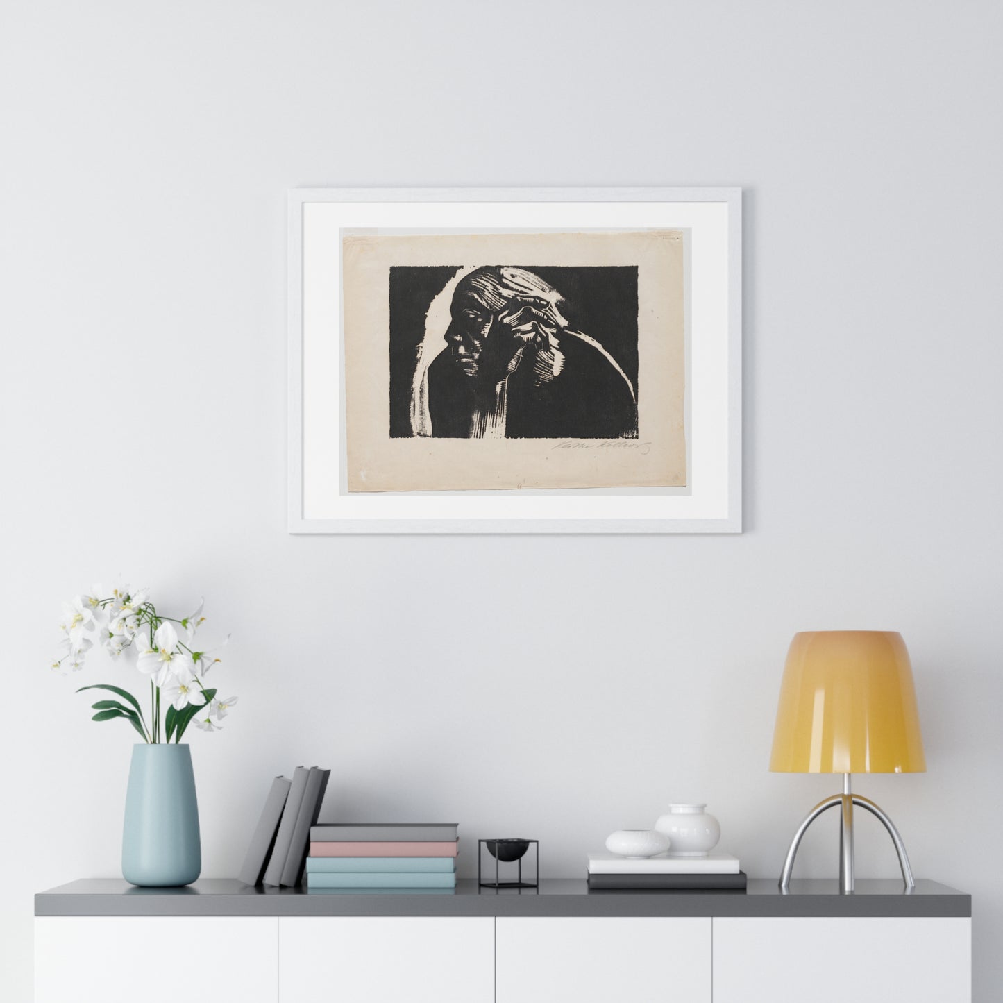 Self Portrait (1924) by Käthe Kollwitz, from the Original, Framed Art Print