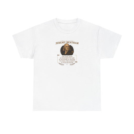 Jeremy Bentham on Altruism and Society, Philosophy Tribute T-Shirt