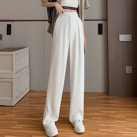 Vireous Women's Loose High Waist Wide Leg Pants