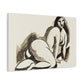 Female Nude by Carl Newman Art Print on Satin Canvas, Stretched