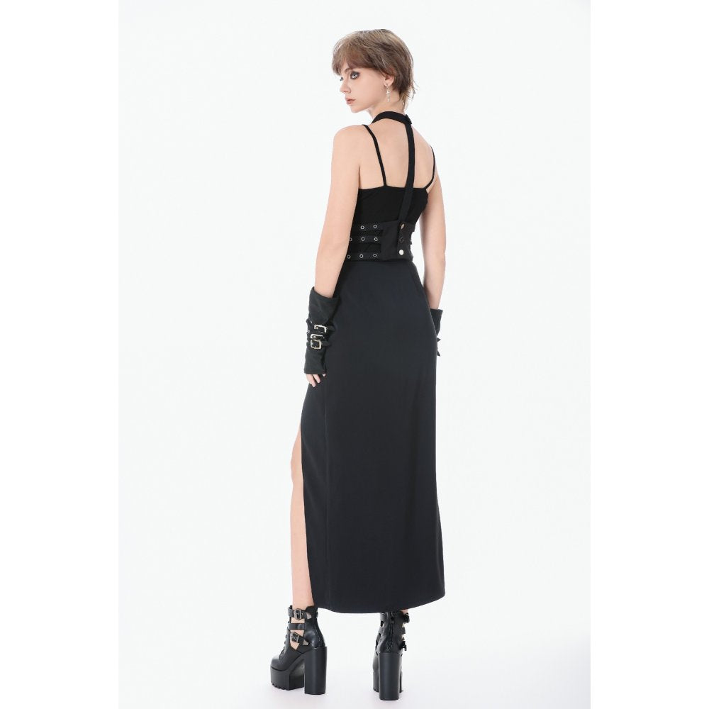 Dark In Love Punk Rib Cage Grommet Waist Cincher Belt