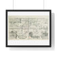 Francis Drake's World Voyage, Tudor Antique Map (circa 1581) from the Original, Framed Print