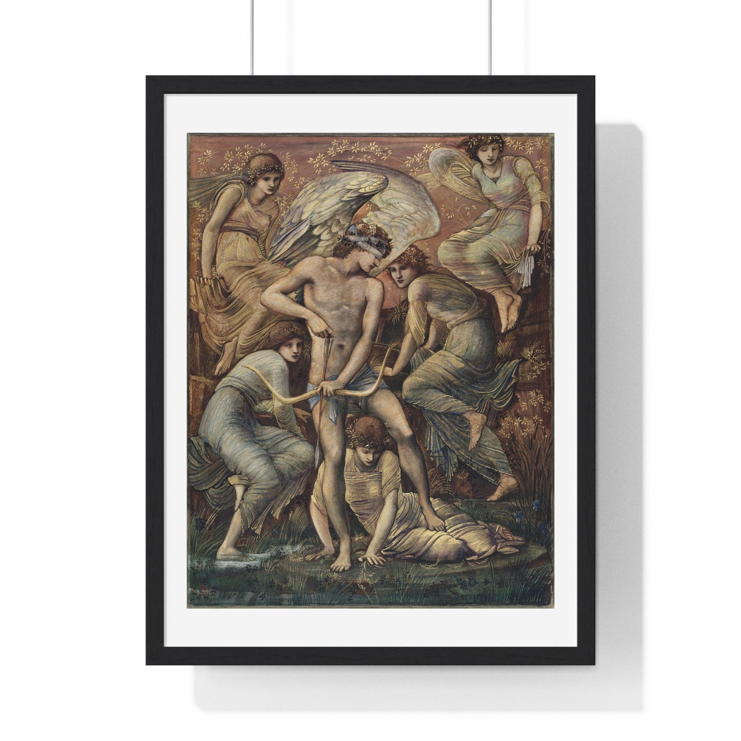 Cupid's Hunting Fields (1885) by Sir Edward Burne-Jones, from the Original, Framed Art Print