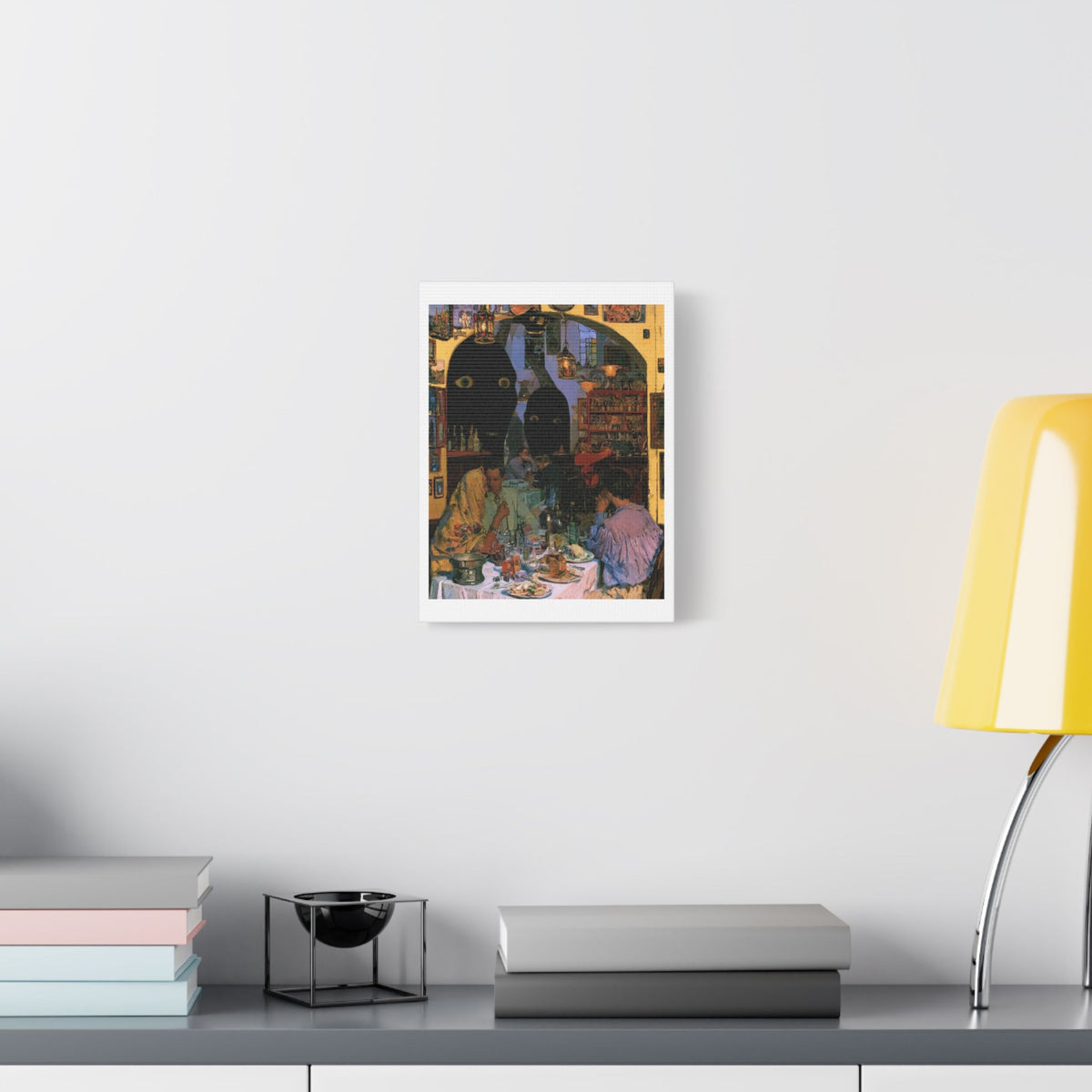 The Walls Have Eyes, Art Print on Satin Canvas, Stretched
