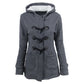 Women's Thick Hooded Duffle Coat with Toggle Buttons, Plus Sizes