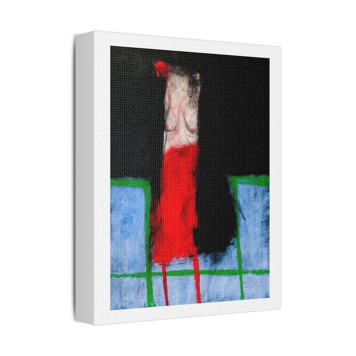 Grandmother, Neo-Surrealism, Art Print on Satin Canvas, Stretched