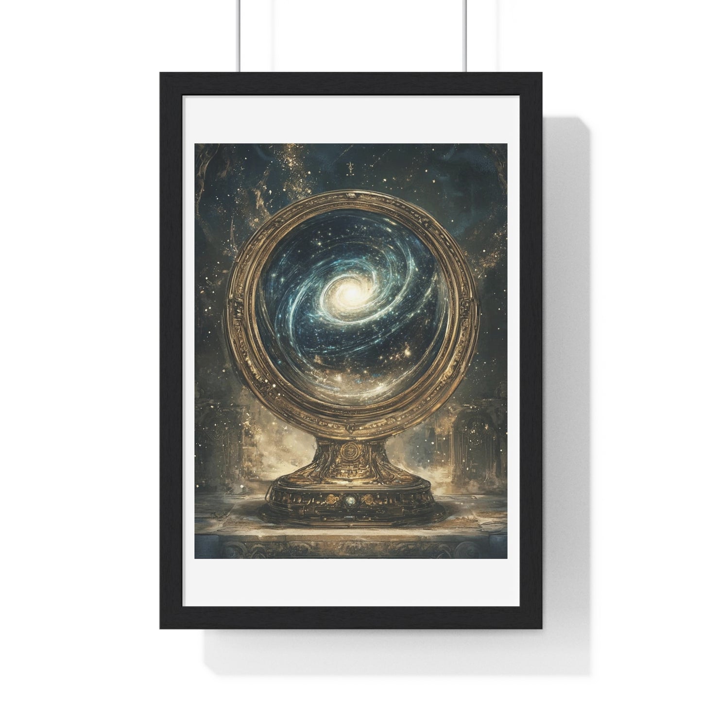 Galactic View, Abstract Art 'Designed by AI', Framed Print