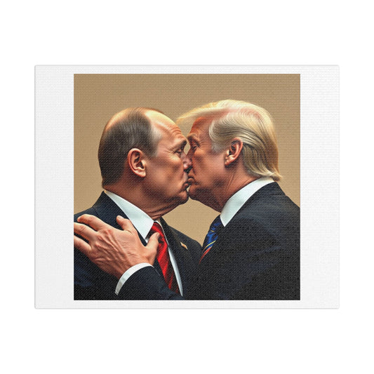 Forget About Peace, What We Need is Love, Trump and Putin Art 'Designed by AI' Print on Canvas