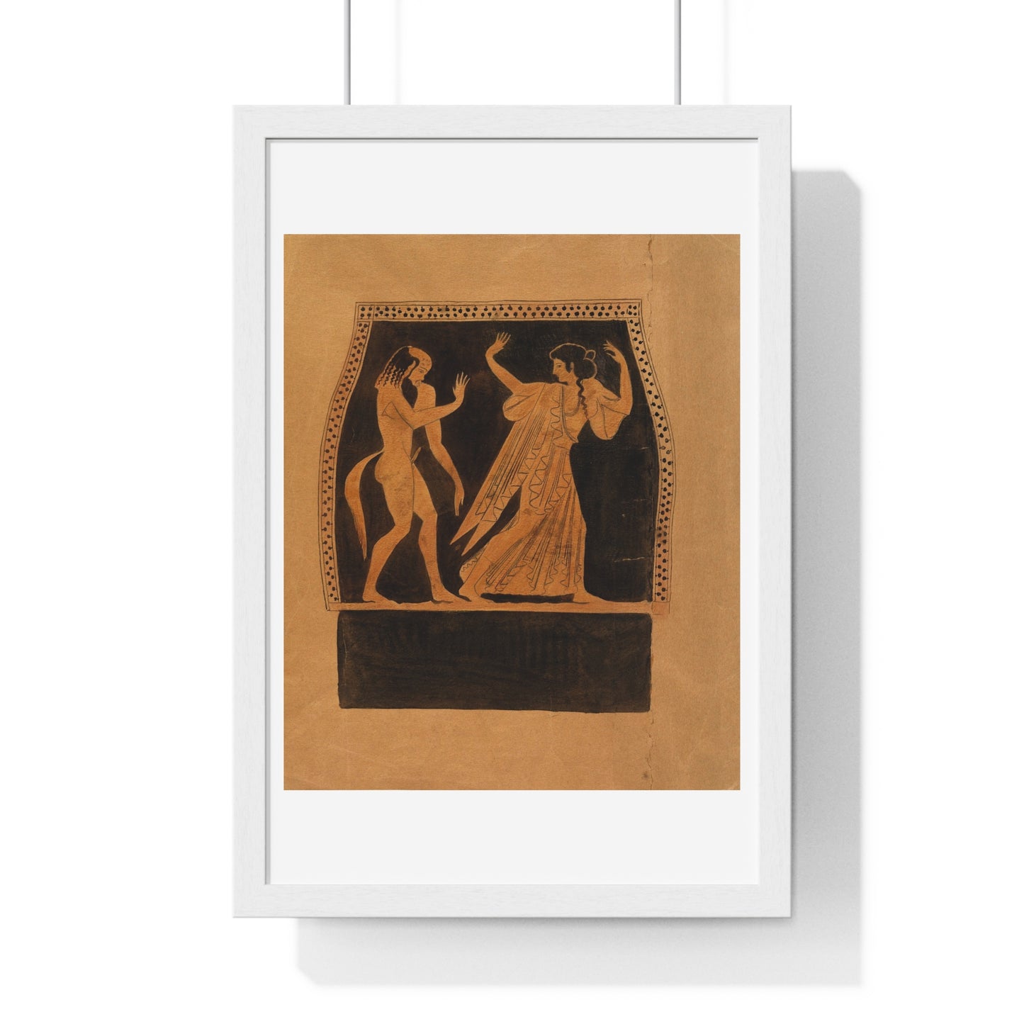 Copy of a Greek Vase Painting, from the Original, Framed Art Print