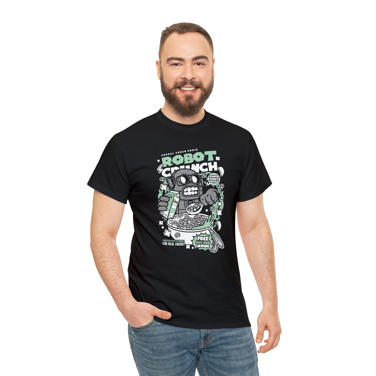 Robot Crunch Cartoon T-Shirt