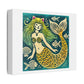 Purrmaid, Fuzzy Felt Art 'Designed by AI' Art Print on Canvas