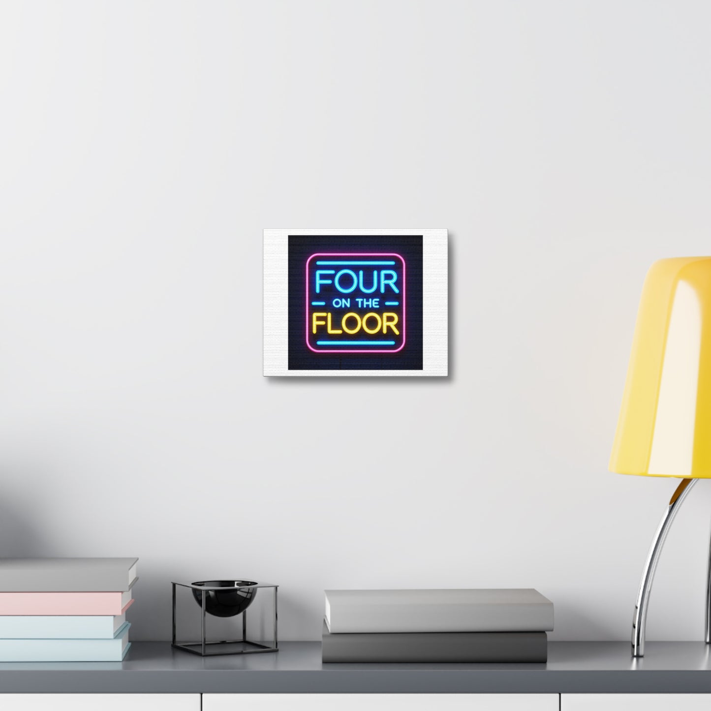 Four on the Floor Art Print 'Designed by AI' on Canvas