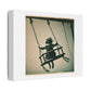 The Swing Set in the Backyard, Faded Nostalgic Photograph 'Designed by AI' Art Print on Canvas