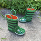 Children's Cartoon Design Rubber Rain Boots With Handles