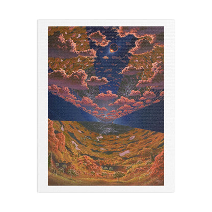 Internal View of the O'Neill Cylinder (2015) Sci-Fi Painting by Don Davis, Art Print on Canvas