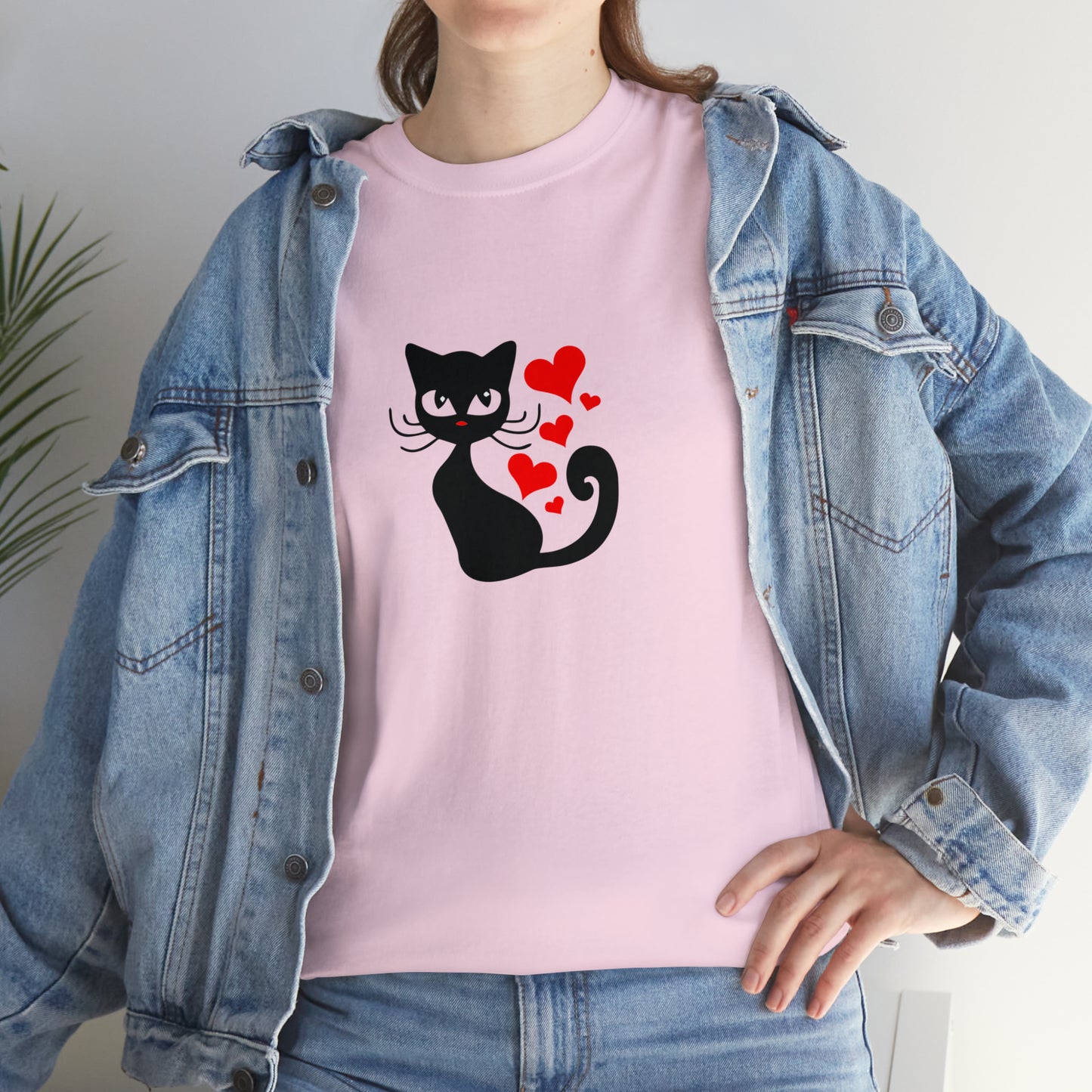 Love Cat Design Fashion T-Shirt