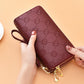 Monogramme Satin Matte Double-Zipper Large Capacity Purse Clutch Bag