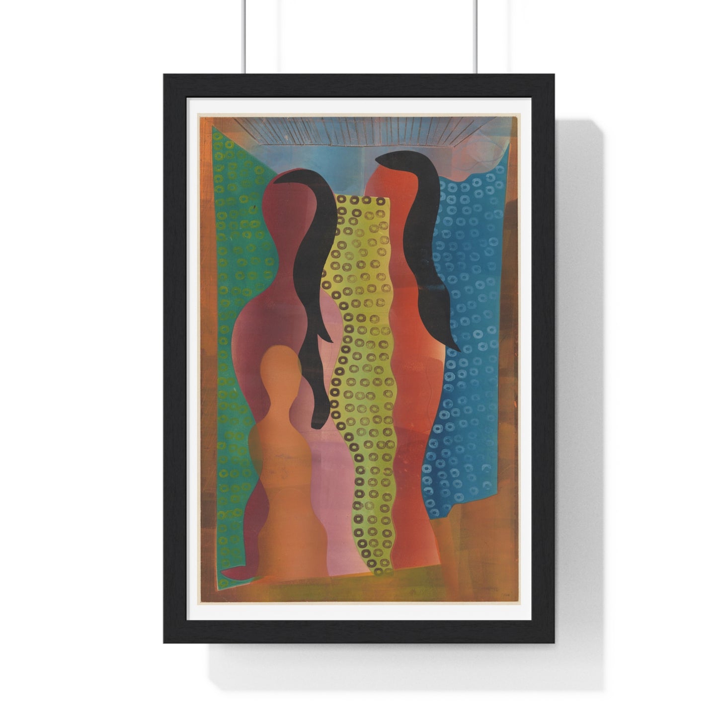 Compositie met Figuren (1944) by Hendrik Nicolaas Werkman, from the Original, Framed Art Print