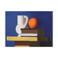 Arrangement with White Jug, Orange and Book (1932–1933) by Vilhelm Lundstrom Printed on Satin Canvas