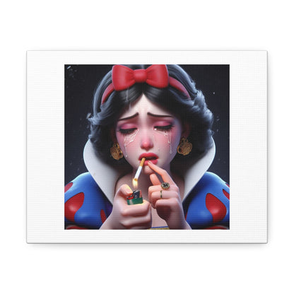 We're All Going Through Something Snow White 'Designed by AI' Art Print on Canvas