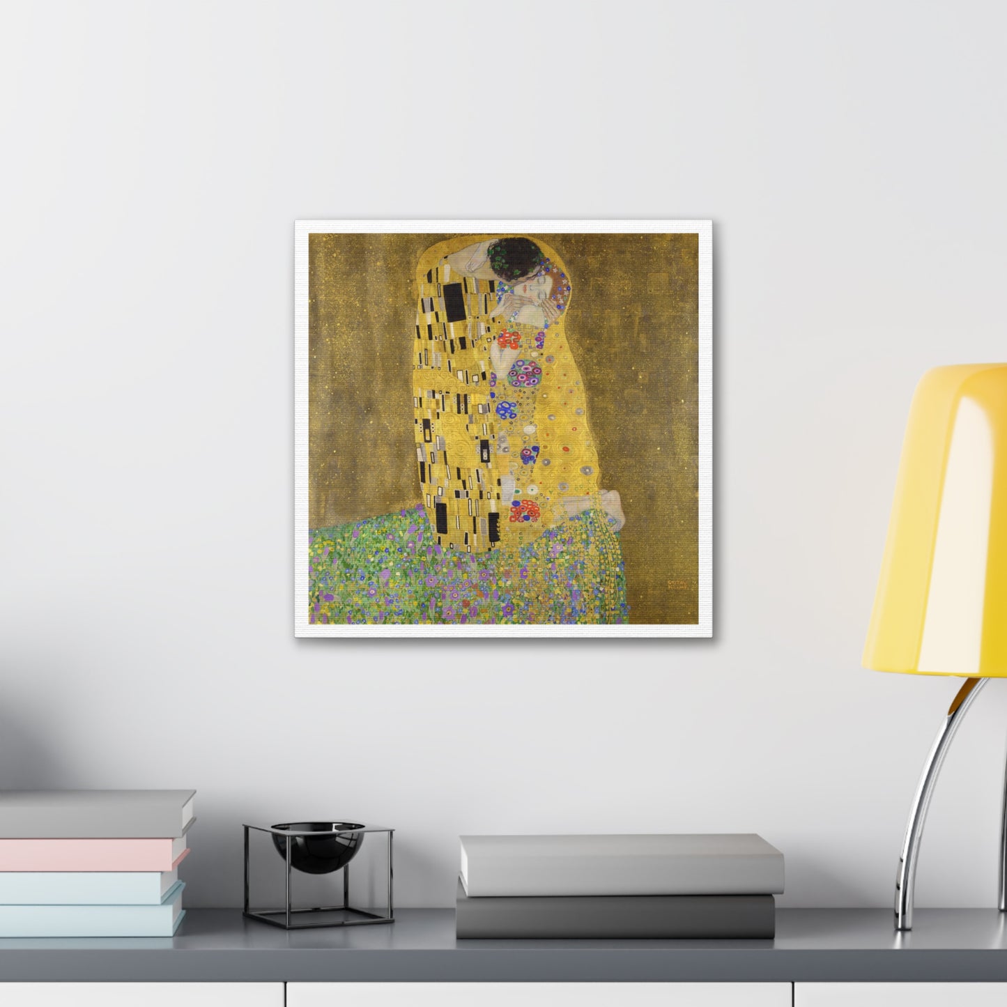 The Kiss (1907–1908) by Gustav Klimt, from the Original, Art Print on Canvas