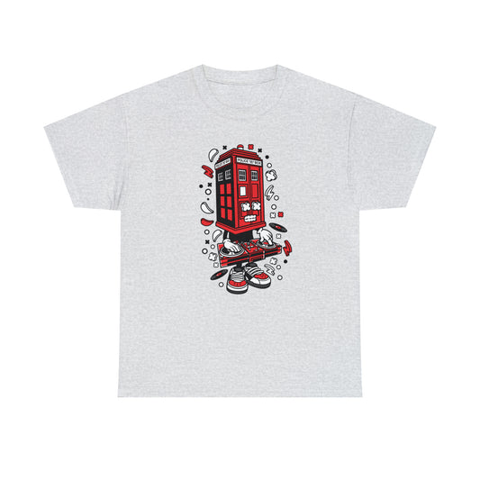 Police Box DJ Cartoon T-Shirt