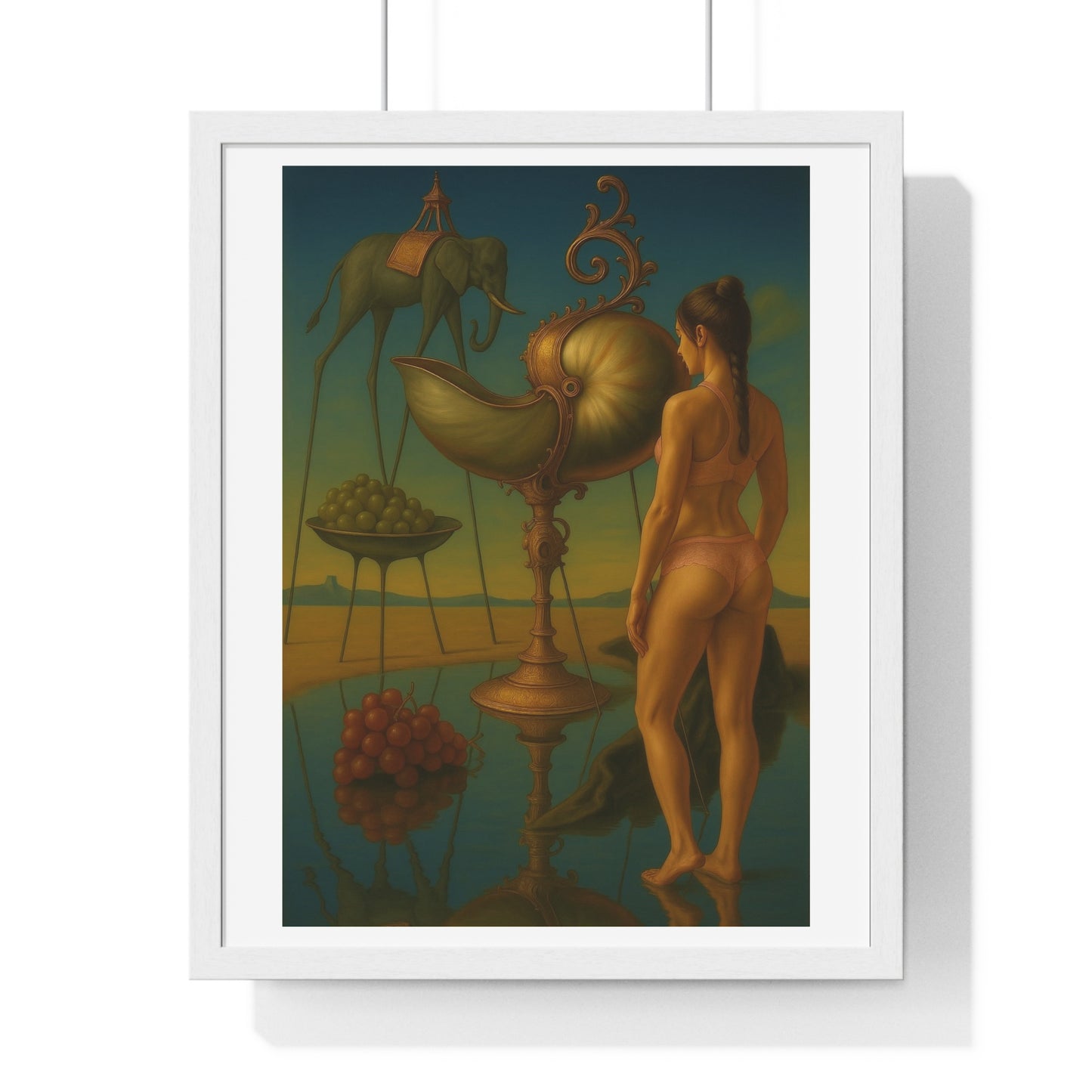 Waterfront Reality Distortion, Surrealist Art, Large Decor Print