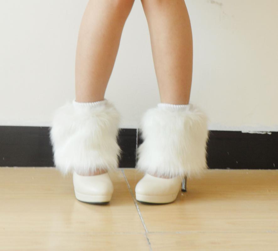 Faux Rabbit Fur Winter Women's Leg Warmers