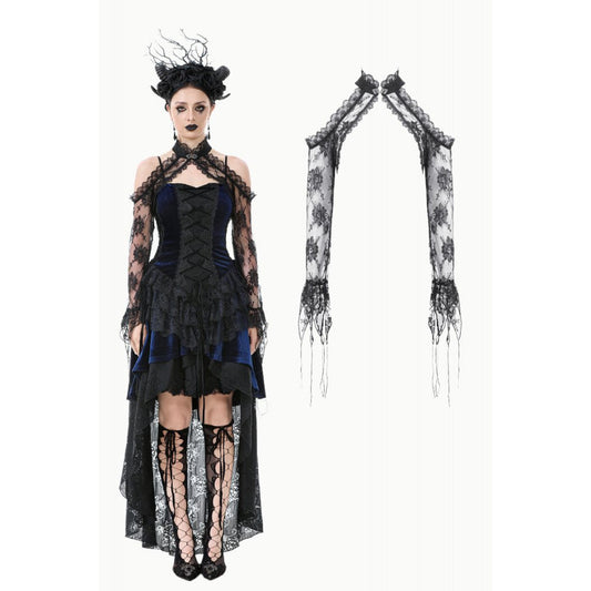 Dark in Love Thalassa Floral Lace Draped Arm Warmer Sleeves