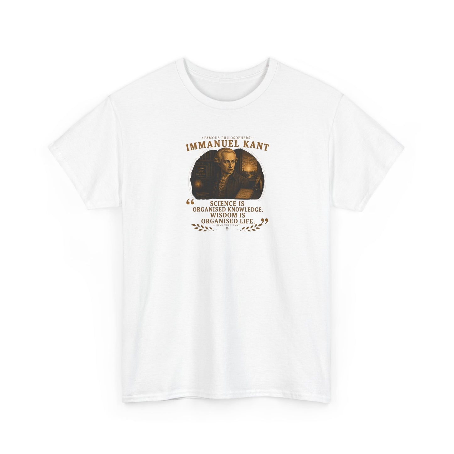 Immanuel Kant on Science and Wisdom, Philosophy Tribute T-Shirt