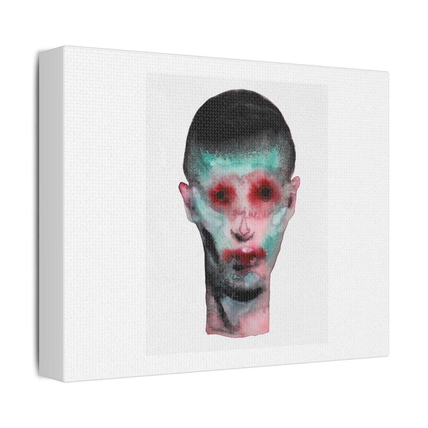 Android Watercolour Portrait 'Designed by AI' Art Print on Canvas